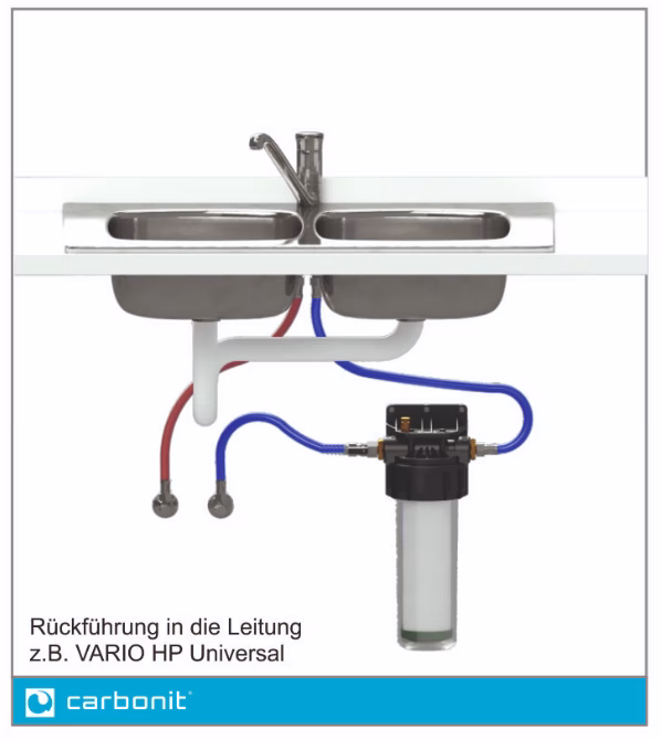 Vario-HP Einbaubeispiel - Rückführung in die Leitung