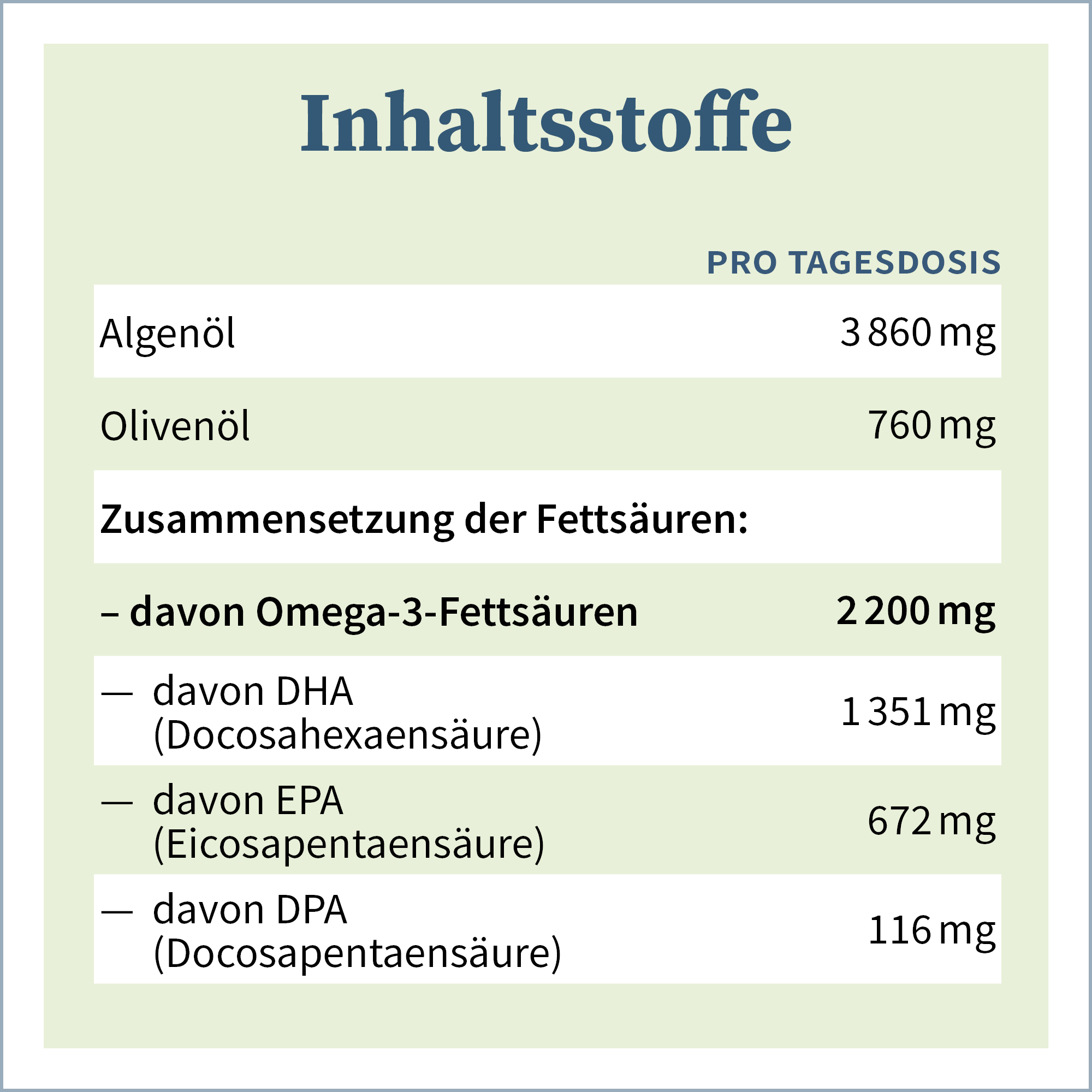 Omega-3 Vegan | mit pflanzlichem Algenöl