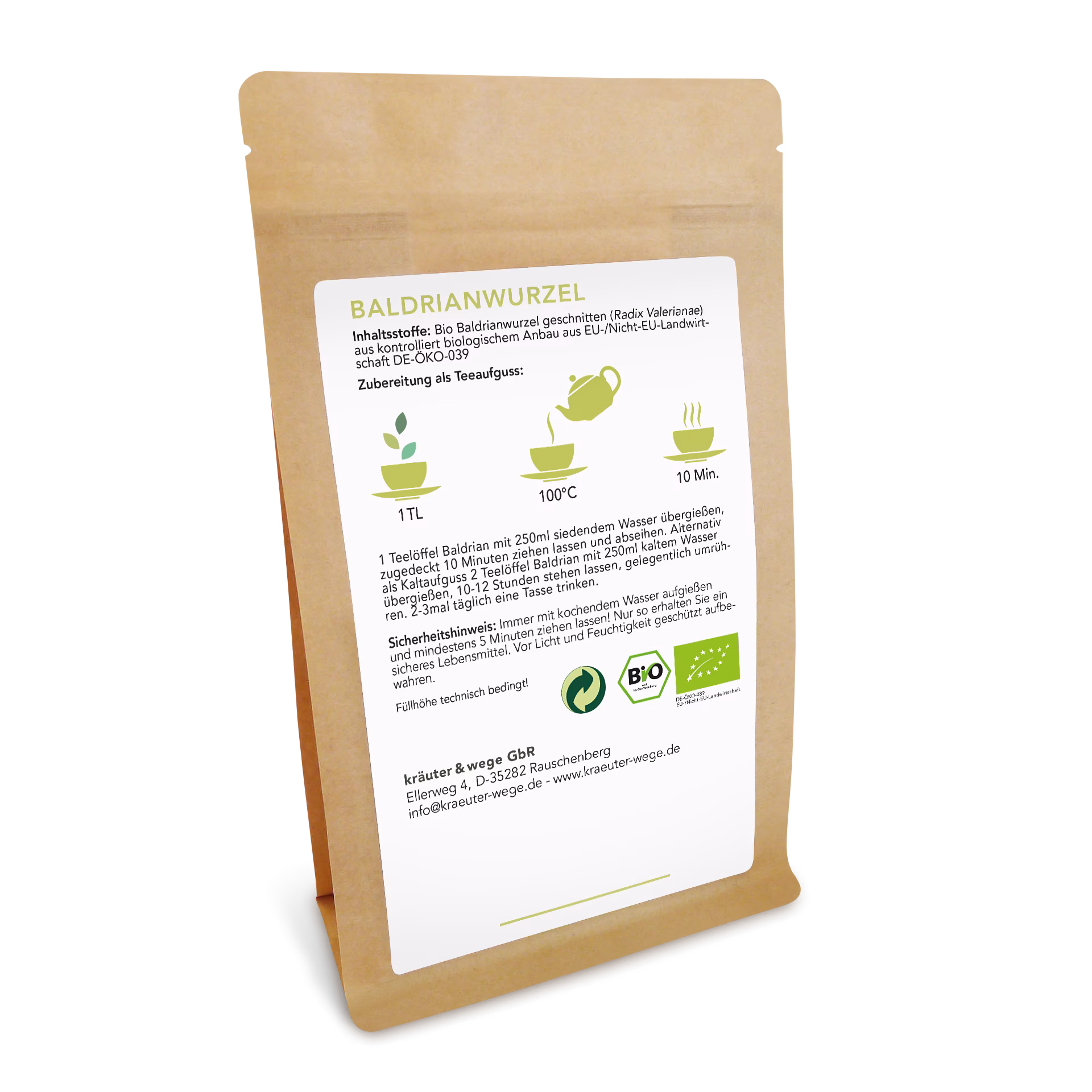 Bio Baldrianwurzel Baldrian