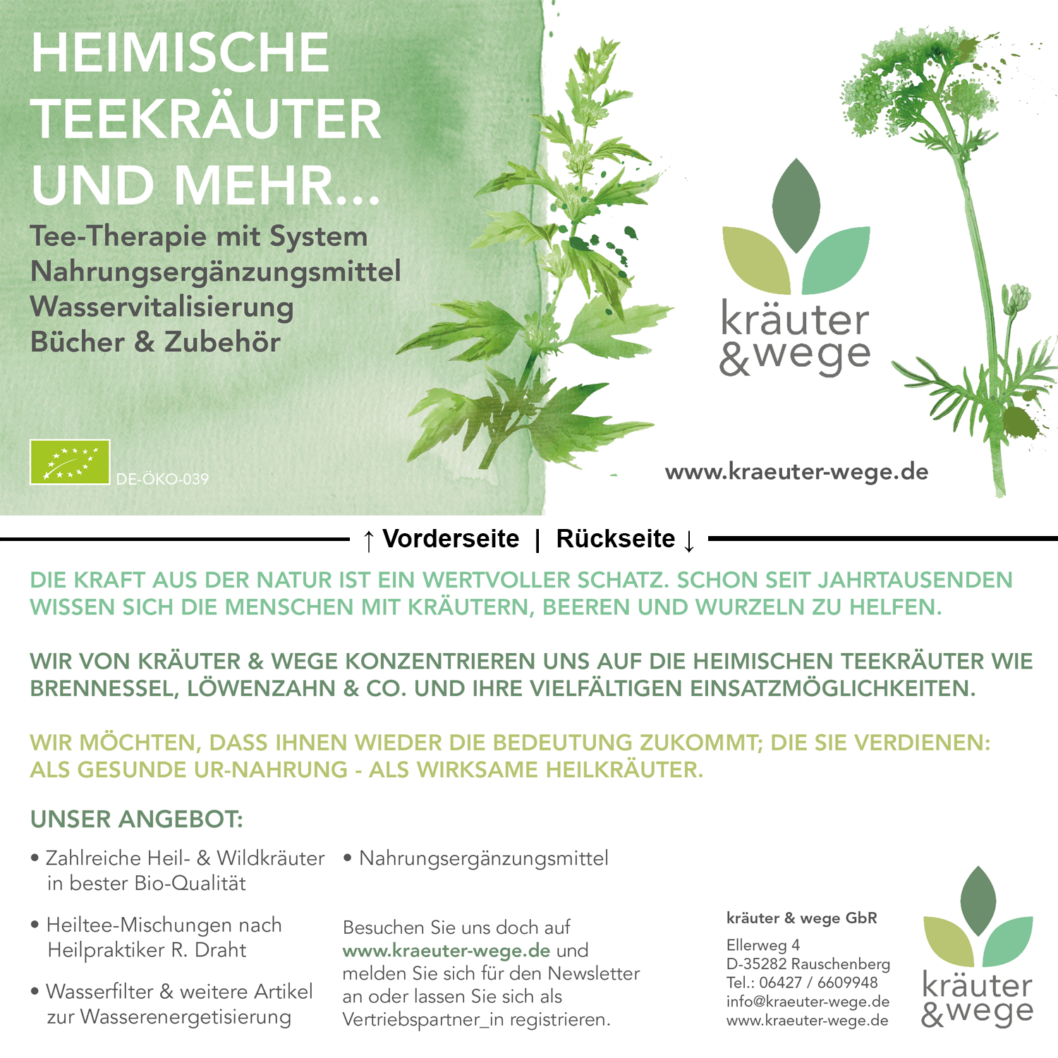 kräuter & wege Flyer